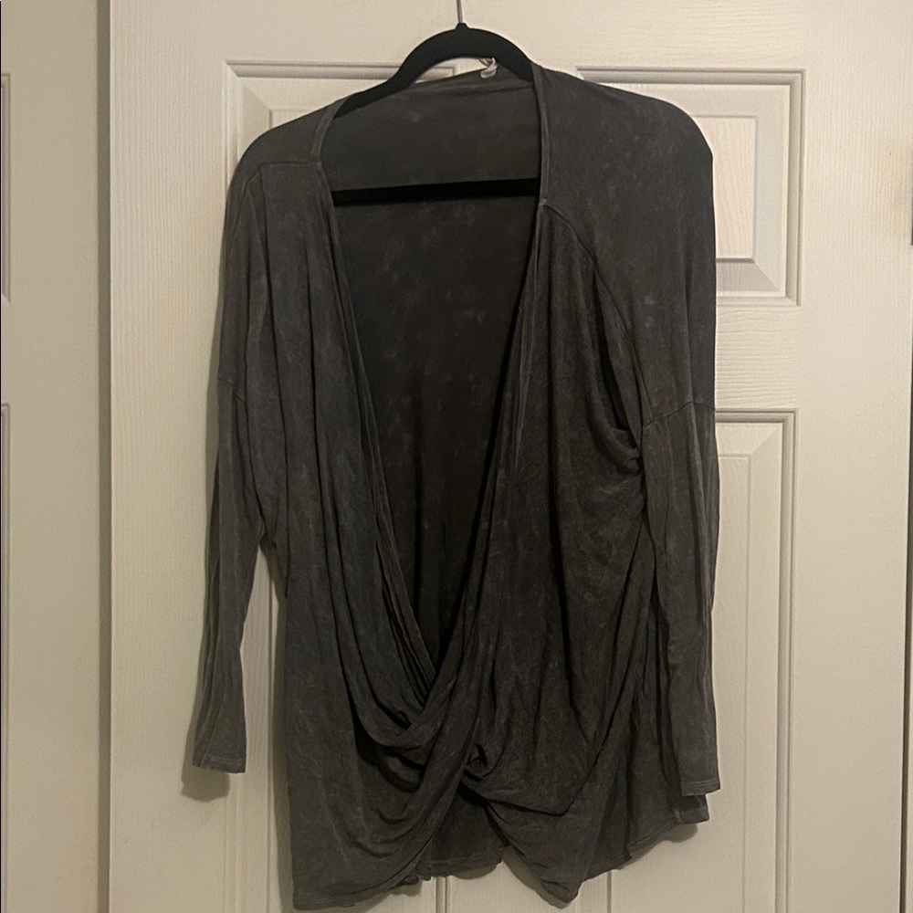Fringe Studio Charcoal Gray Top